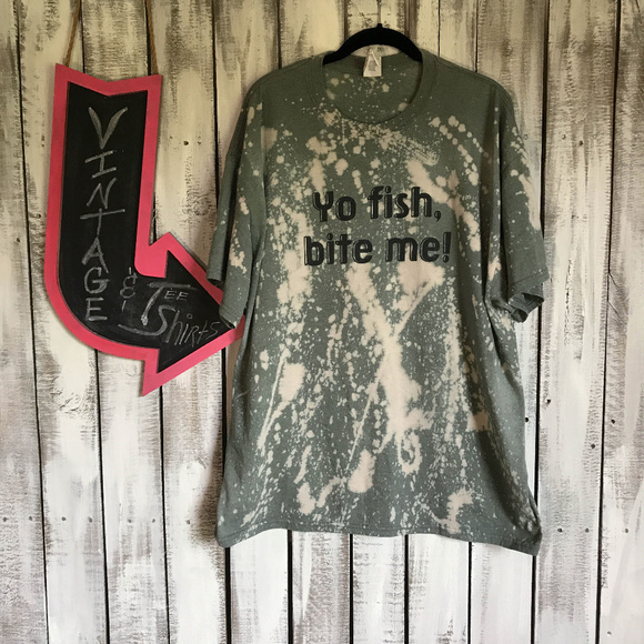 Vintage Other - Vintage- OOAK Bleached distressed T shirt Upcycled